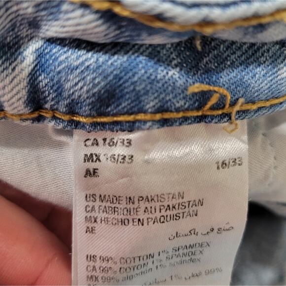 On 34 Sailor Jeans Sailor Buttons At Sides High Rise Wide Leg Size 16/33 - Picture 8 of 12